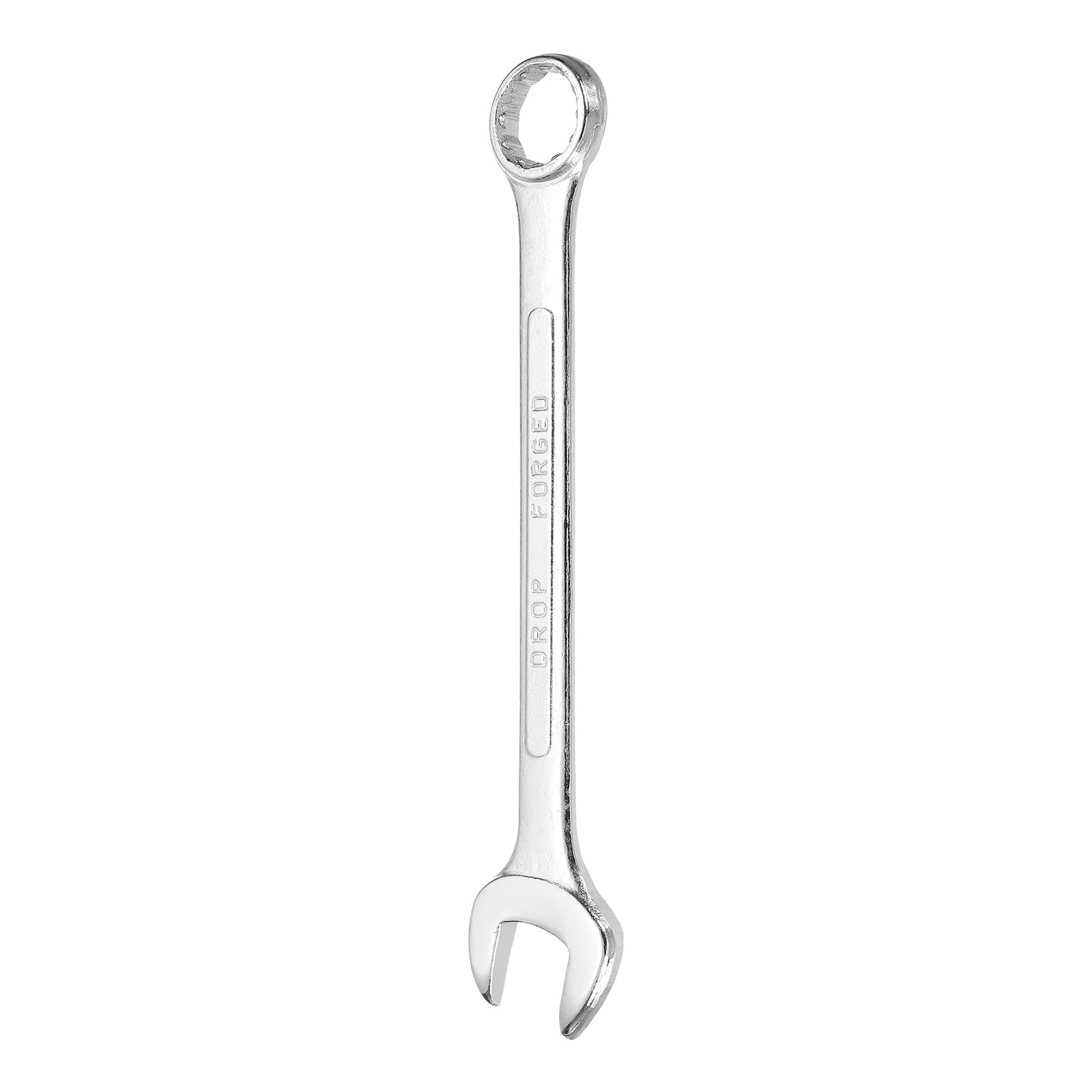 sourcing map Combination Wrench 21mm Metric 12-Point Box and Open End Zinc Plated Steel Double Ended Spanner Tool for Automotive Pipe Furniture Machinery DIY Repair, Silver White