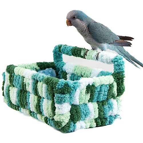 Image of Warm Bird Nest House Bed Hammock Toy for Pet Parrot Parakeet Cockatiel Conure Cockatoo African Grey Eclectus Amazon Lovebird Budgie Finch Canary Hamster Rat Chinchilla Squirrel Cage Perch