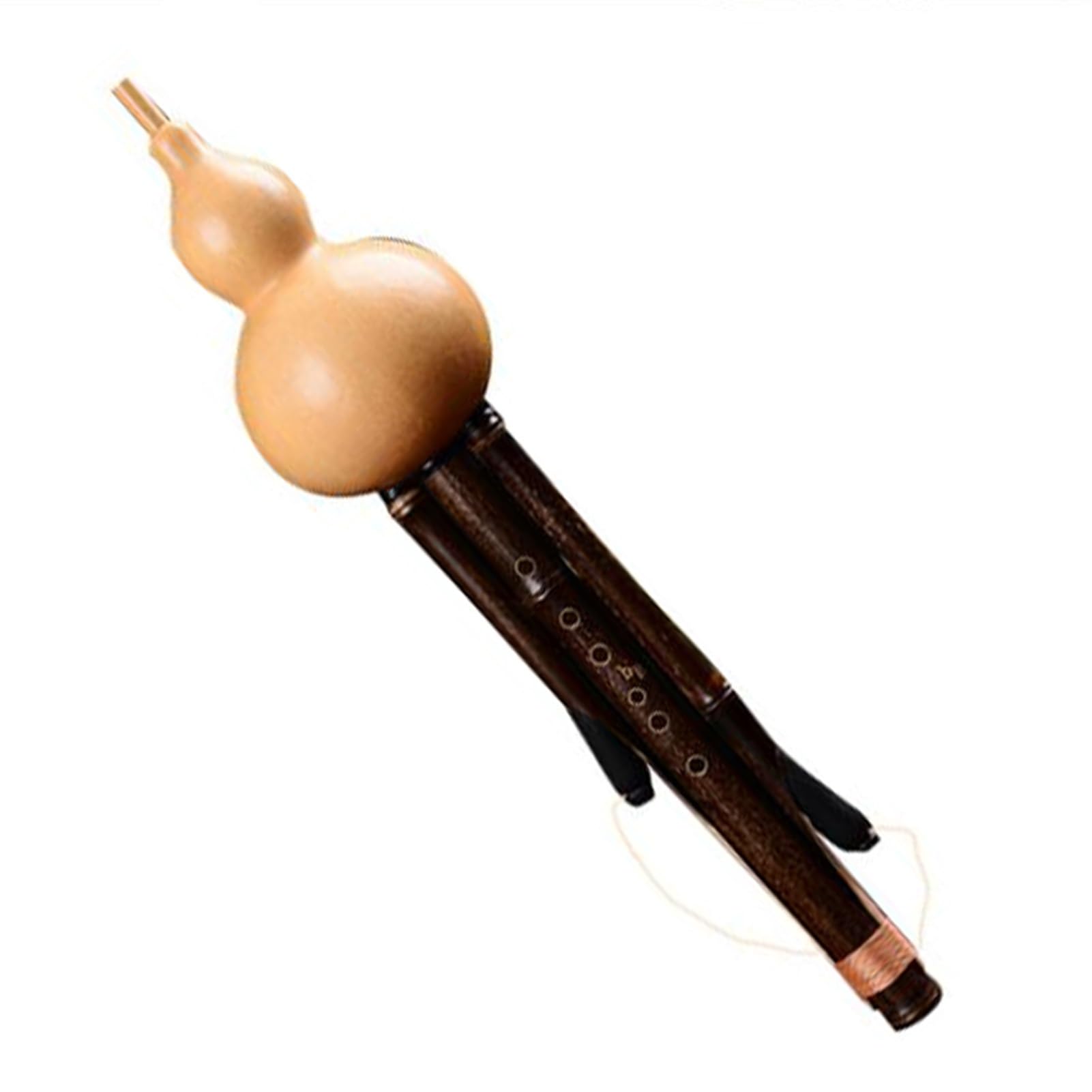 Chinesische Hulusi-Flöte,handgefertigtes Hulusi-Ethno-Musikinstrument | Mit Koffer for Anfänger-Musikliebhaber, Blasinstrument(Minor D key)