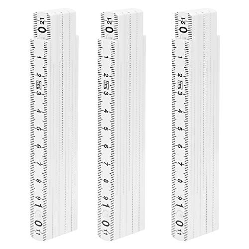 3Pcs Folding Ruler Meter Stick Multi-Angle Ruler Linear Measurement for Carpentry Tile Laying Yard Stick for Underwater Measurement Laying Tiles and Wood Floors Projects