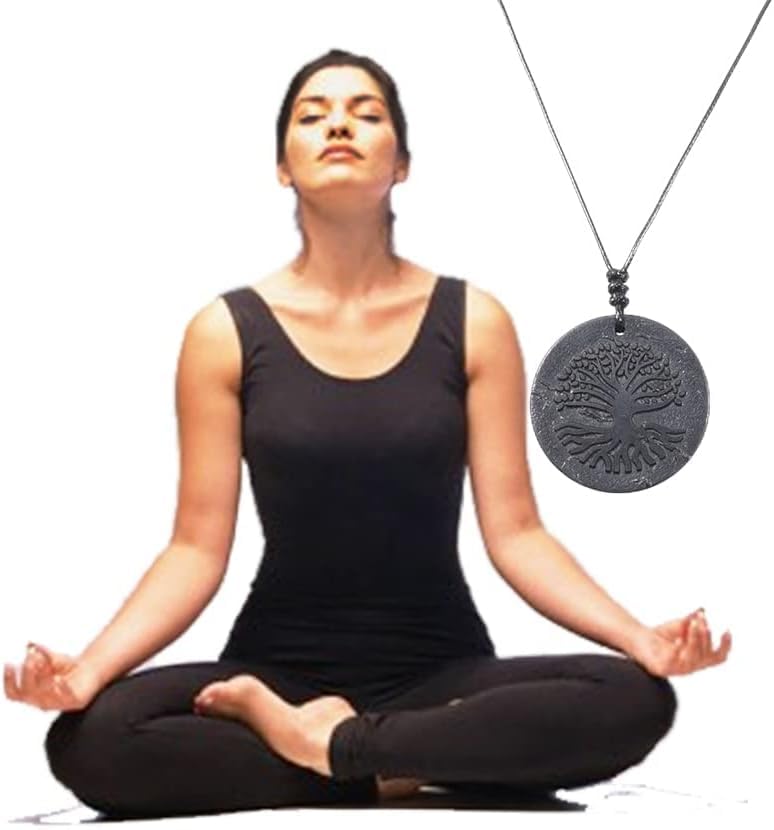 RICHRAIN Shungite Necklace Shungite Stone Pendant Crystal Protection Healing Crystals for Women Men3
