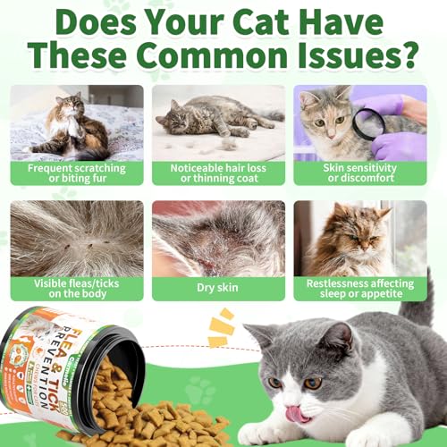 Carmelie Flea and Tick Prevention for Cats Chewables, 500 Crunchy & Creamy | Natural Oral Cat Flea Treatment for Skin & Coat, Fish Oil Vitamin Kitten Flea Chews, Chicken Krill Flavor, All Breeds & Ages - Image 7