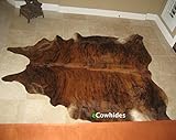 Brindle Cowhide Rug Cow Hide Skin Leather Area Rug on SALE: Large