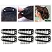 Jmkcoz 20pcs Snap-Comb Wig Clips with Rubber for Hair Extension Hairpiece DIY Clip in Hair Extensions 10-Teeth Wigs Weft Black Color