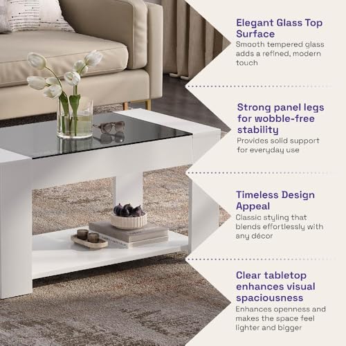 Image of Wakefit Center Table | 1 Yr Warranty | Coffee Table for Living Room Wooden, Tea Table for Living Room Wooden, Sofa Table, Free Installation from Brand, Modern Multi-Functional & Wobble-Free(Vellun)
