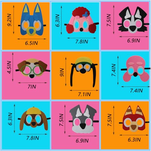 Puppy Theme Party Mask Set