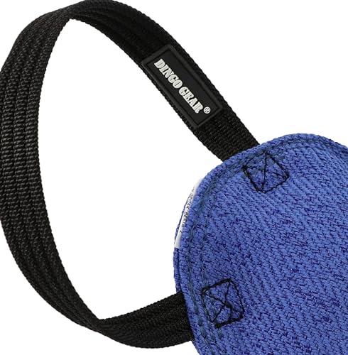 Dingo Gear Beißwurst,Berta'' mit 1 Griff #14cm Dicke 3 cm aus französischem Material (Nylcott) für Hundetraining IGP IPO Obedience Schutzhund Hundesport Blau S00091