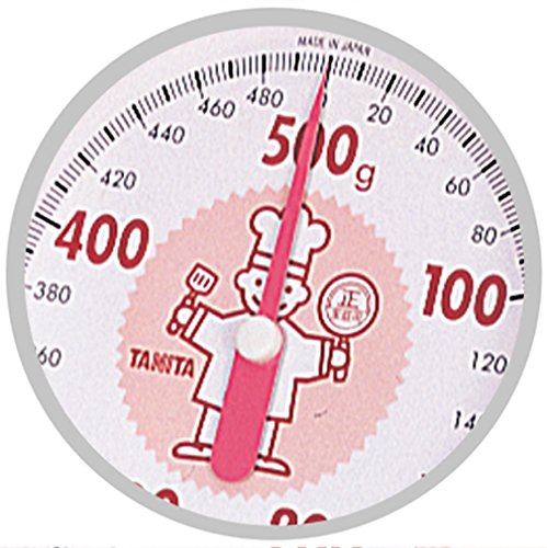 Tanita Cooking Scale, Kitchen Scale, Cooking, Analog, 17.6 oz (500 g), 0.8 oz (2 g) Units, Pink 1345-PK