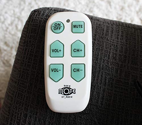 Universal Big Button TV Remote - EasyMote | Backlit, Easy Use, Smart, Learning Television & Cable Box Controller, Perfect for Assisted Living Elderly Care. White TV Remote Control - Thumbnail 3