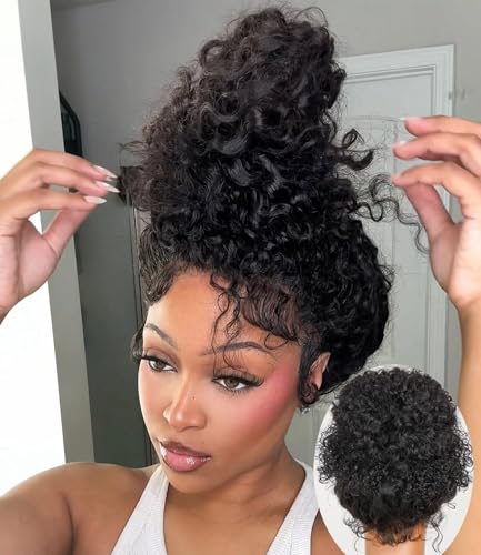 360 Lace Front Wigs Human Hair Pre Plucked With Drawstring 360 Deep Wave Glueless Full Lace Human Hair Wigs Wet And Wavy Invisible Strap Full Lace Wigs For Black WomenBlack 18 Inch