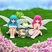 Suartus Miniature Fairy Figurines - 4Pcs Small Flower Fairies Ornaments Resin Mini Fairy Figurines Tiny Elf for DIY Fairy Garden Flower Pot Bonsai Micro Landscapes Craft Decoration Accessories