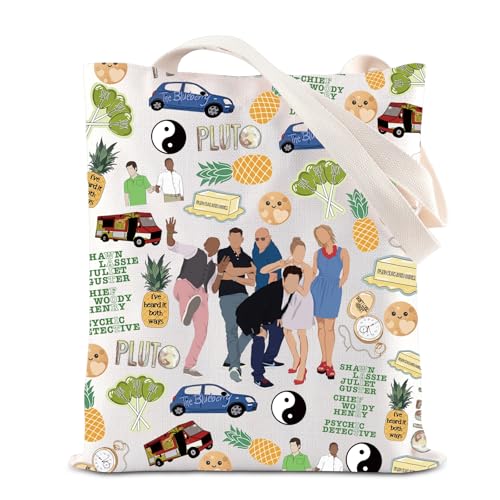 ENSIANTH Psych Fan Gift Comedy TV Show Inspired Tote Bag Psychos Lover Gift I've Heard it Both Ways Gift Pineapple Gift