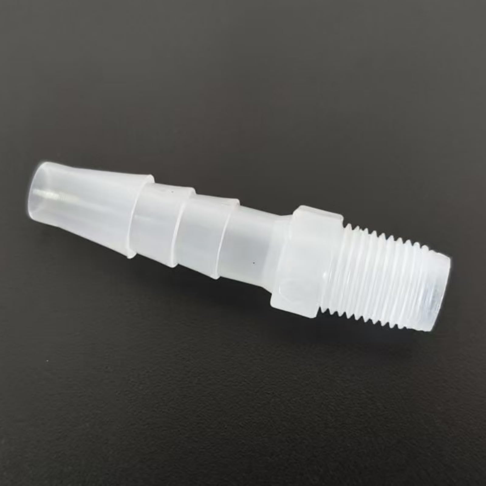 1/8G Male Threaded to Barbed Fitting Adapter - 50 Pack, Durable PP Hose Connector for Fuel, Liquid, and(1/4inch 6.4mm)