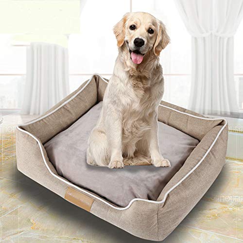 Huichao Cama para Perros,Cómodo Casa para Mascotas, Cama para Perros Perrera Gato del Perro De Perrito Sofa House Bed (marrón Claro),S