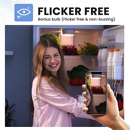 Bonlux 8-Pack 40 Watt Dimmable T6.5 Clear Appliance Light Bulbs, E17 Intermediate Base Tubular Incandescent Bulb 120V 5.4In T6.5 Refrigerator Freezer Light, Exit Sign Light Warm White 2700K #TOP2