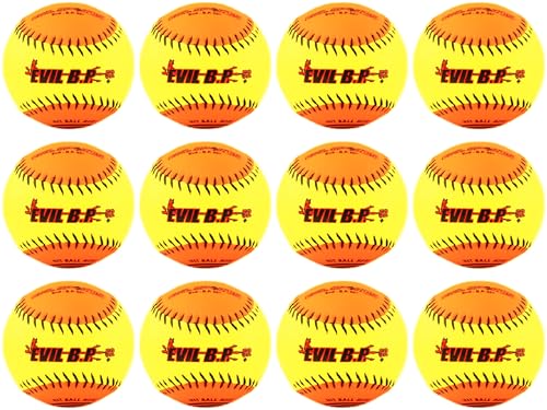 1 Dozen Evil Bp 12' Softballs - 52cor/.300...