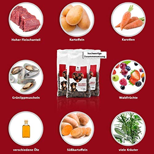 DOGS-HEART Kalb&Rind mit Süßkartoffel (5 kg) Hundefutter trocken Getreidefrei mit hohem Fleischanteil, Glutenfrei