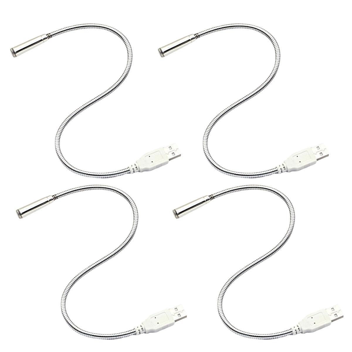 UCCKEYI 4pcs Convenient Flexible USB LED Light Reading Laptop Night Fixture Single Lamp