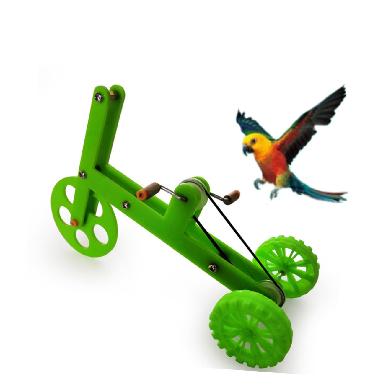 VANZACK 2sets Giocattolo Per Addestramento Pappagallo Giocattolo Interattivo Inossidabile Con Bicicletta e Anello Per Uccelli Giochi Educativi Per Pappagalli e Cockatiel Stimola Attività