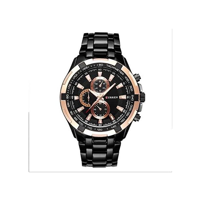 Curren para hombre Horloge zwart-goud acople de 45 mm modelo 2018 - Imagen 2