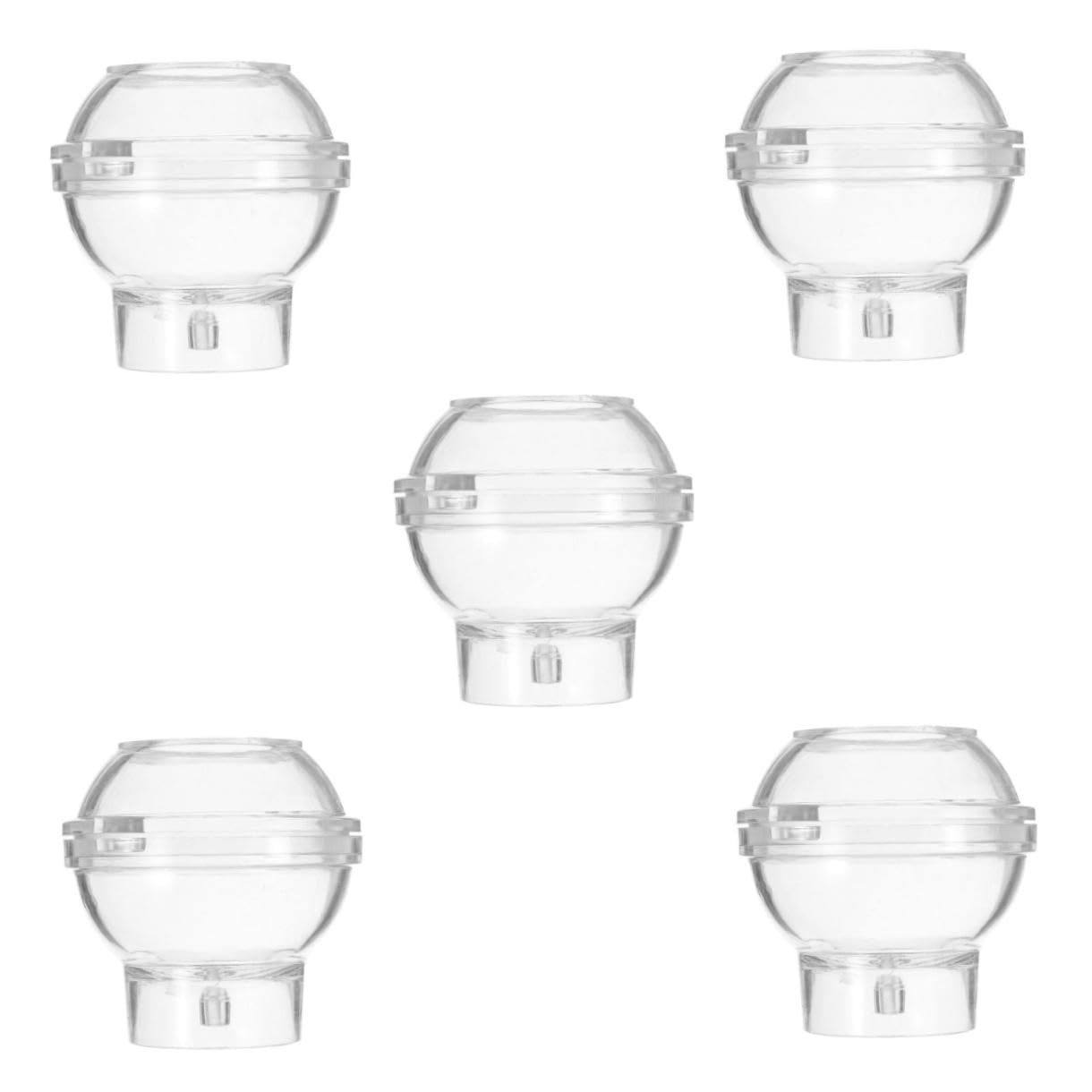 5 Pezzi Stampo per Candele a Forma di Sfera 6 Cm in PC Trasparente, Stampo Fai da Te per Candele Cilindriche, Strumento Artigianale per Aromaterapia e Decorazioni Casa