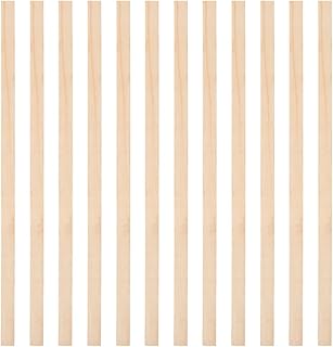BENECREAT 12Pcs Pine Wood Craft Sticks, 16.7x0.5 Inch Warping Sticks for Weaving, DIY Craft, Wooden Knitting Loom & Hand Weaving, 4.5mm Thick