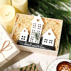 Yousoontic 1 Set White Village Houses Wooden Farmhouse Decorations Home Sweet Tabletop Decor Sign for welcome Centerpieces House Warming Gifts New Home Couple Yousoontic 1 Set White Village Houses Wooden Farmhouse Decorations Home Sweet Tabletop Decor Sign for welcome Centerpieces House Warming Gifts New Home Couple