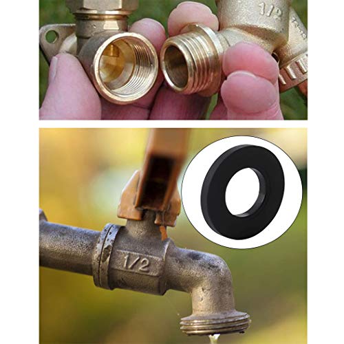 141 Stück Dichtungsring Sortiment Gummidichtungen, 18 Größen Fiberringe Unterlegscheibe O-Ringe Dichtringe im Set für die Anwendung im Sanitärbereich Dichtungselemente Siphondichtung Hahnanschluss