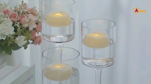 Image of Aignis 24pcs Flameless LED Candles Battery Operated with 10-Key Remote Timer, Outdoor Waterproof Electric Lights, Warm Flickering Glow for Cozy Home /Wedding /Holiday Decor (D2.2'' x H4'' /5'' /6'' /7'')
