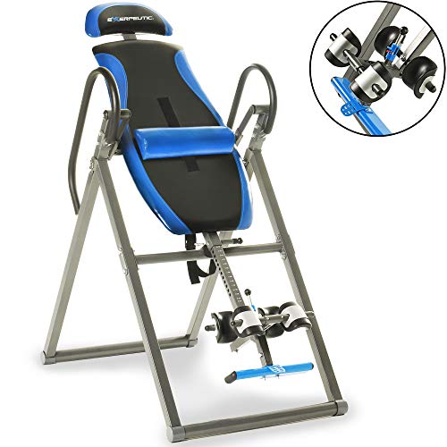 Exerpeutic 150L Triple Safety Locking Inversion Table with Secondary Auto Safety Lock, Visual