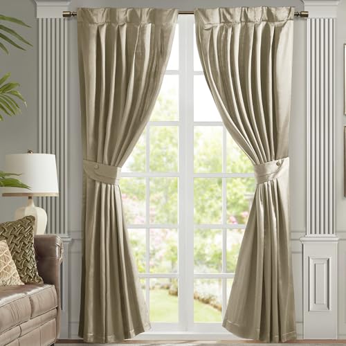 Croscill Classics Satin Single Piece Luxurious Curtain for Living Room