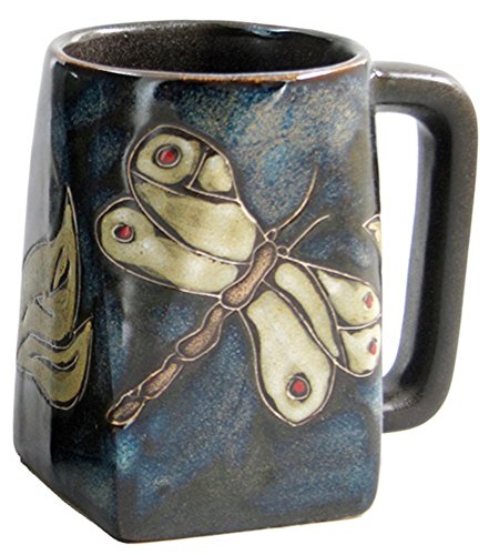 Taza cuadrada mármol de cerámica 12 oz miniatura 1