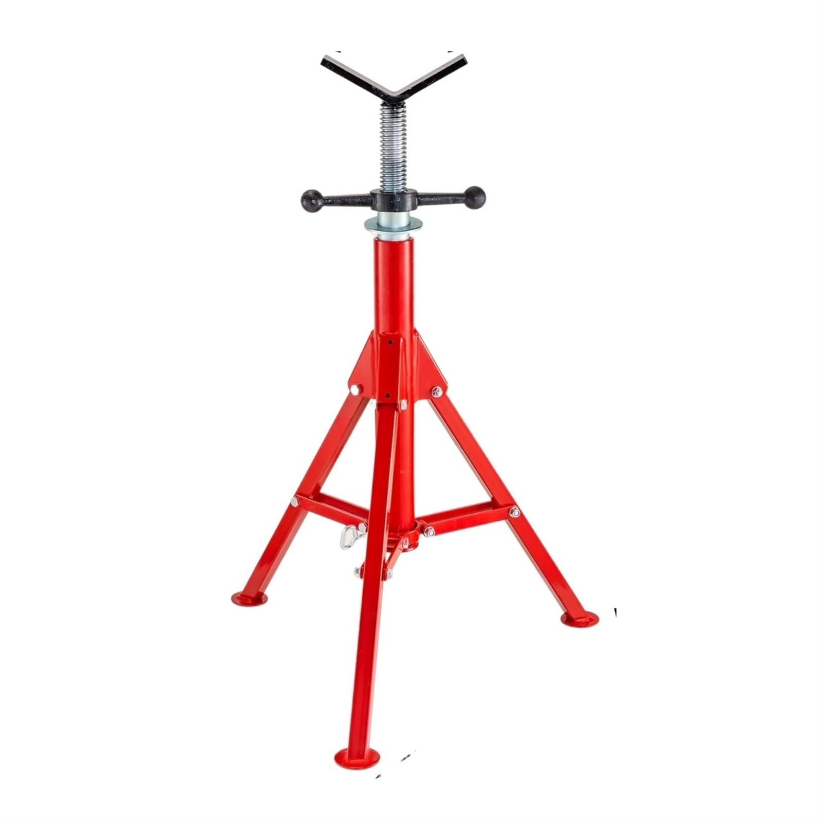 Jvddi 1107 Pakjel Pipe Holding Stand With Roller Head V-Head 2/4 Ball Transfer Folding Tripod Jack 12In Pipeworking Supporting Clamped Tool (Color : Size : 1)