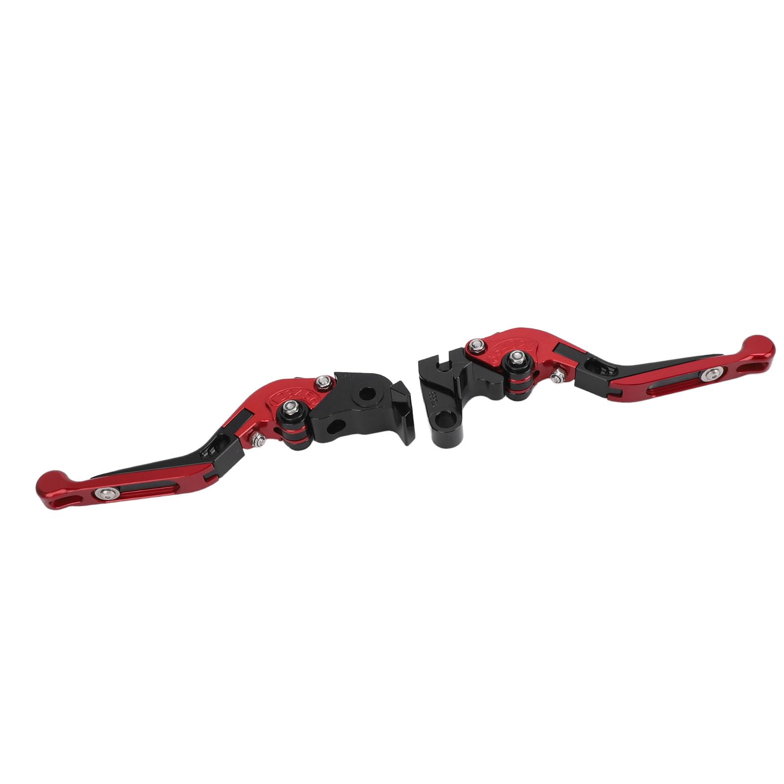 Coppia leve freno frizione pieghevoli per moto anodizzate nere CNC 6061 in lega di alluminio sostituzione manubrio anteriore sinistro destro adatto per YZF R1 2004-2008 R6 (Rossa)