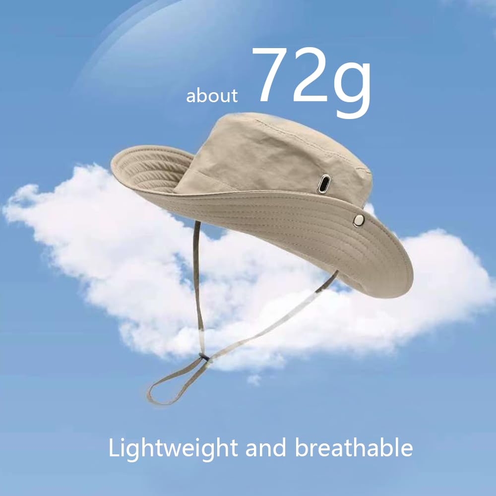 Sombrero de Sol para Mujer Sombrero Al Aire Libre UV Protección Verano Gorro de Pescador para Playa Senderismo Safari Playa de ala Ancha 54-59CM（#1）