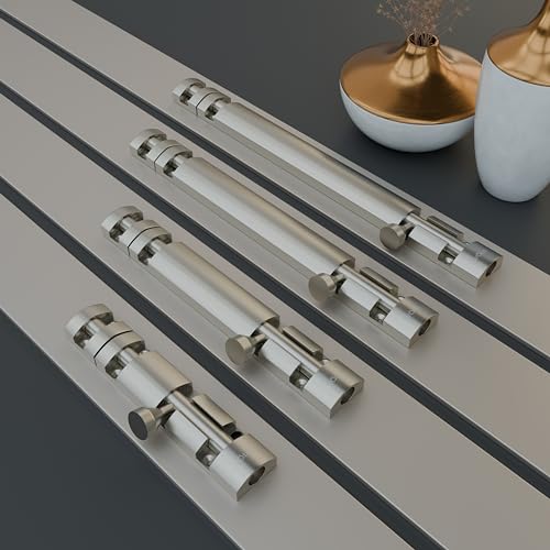 Image of Volo Premium 6 inch Xylo Tower Bolt /Door Latch /kundi /chitakni /Chitkini, Latch Lock for Door (Stainless Steel Rod) (Stainless Steel Finish) (Size 150mm) (6 inch - 150mm, 2)