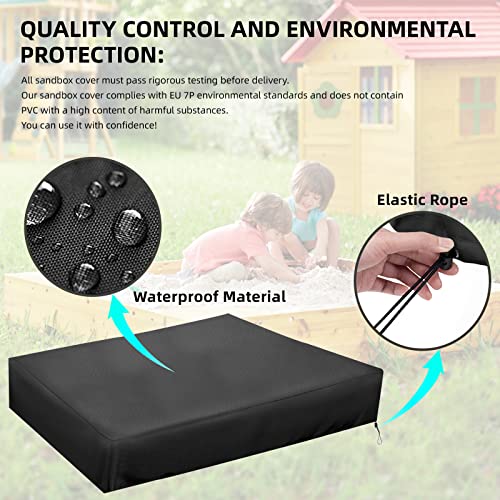Sandkasten Abdeckung, Outdoor Garden Abdeckplane Sandkasten, Square Sandkastenabdeckung, 210D Oxford-Tuch Wasserdicht, Winddicht, Staubdicht, Geeignet Zum Schutz Von Kinderspielzeug (180x180cm)