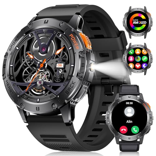 Dremac Reloj Inteligente Hombre Con Linterna, Smartwatch Amoled De 1,43 Con 530 Mah, Llamadas Bluetooth, Monitor De Sueño, Podómetro, Deportivo Silicona-Negro Smartwatch Android Ios Dremac Reloj Inteligente Hombre Con Linterna, Smartwatch Amoled De 1,43 Con 530 Mah, Llamadas Bluetooth, Monitor De Sueño, Podómetro, Deportivo Silicona-Negro Smartwatch Android Ios
