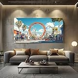 DESIGN UNIQUE ET ÉLÉGANT : Avec un design captivant et des couleurs vives, cette peinture moderne pour salon crée une atmosphère chaleureuse et accueillante, idéale pour un tableau decoration murale salon