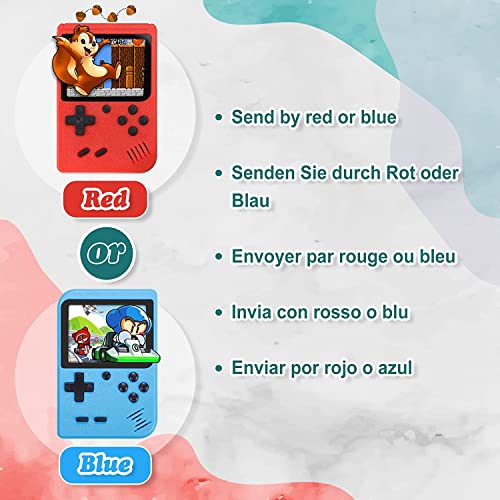 Fivejoy-Azul-o-Rojo-Consola-de-Juegos-Portatil-Consola-Retro-400-Juegos-Clasicos-Juegos-Electronicos-Portatiles-Soporte-TV-Juegos-Portatiles-y-Dos-Jugadores
