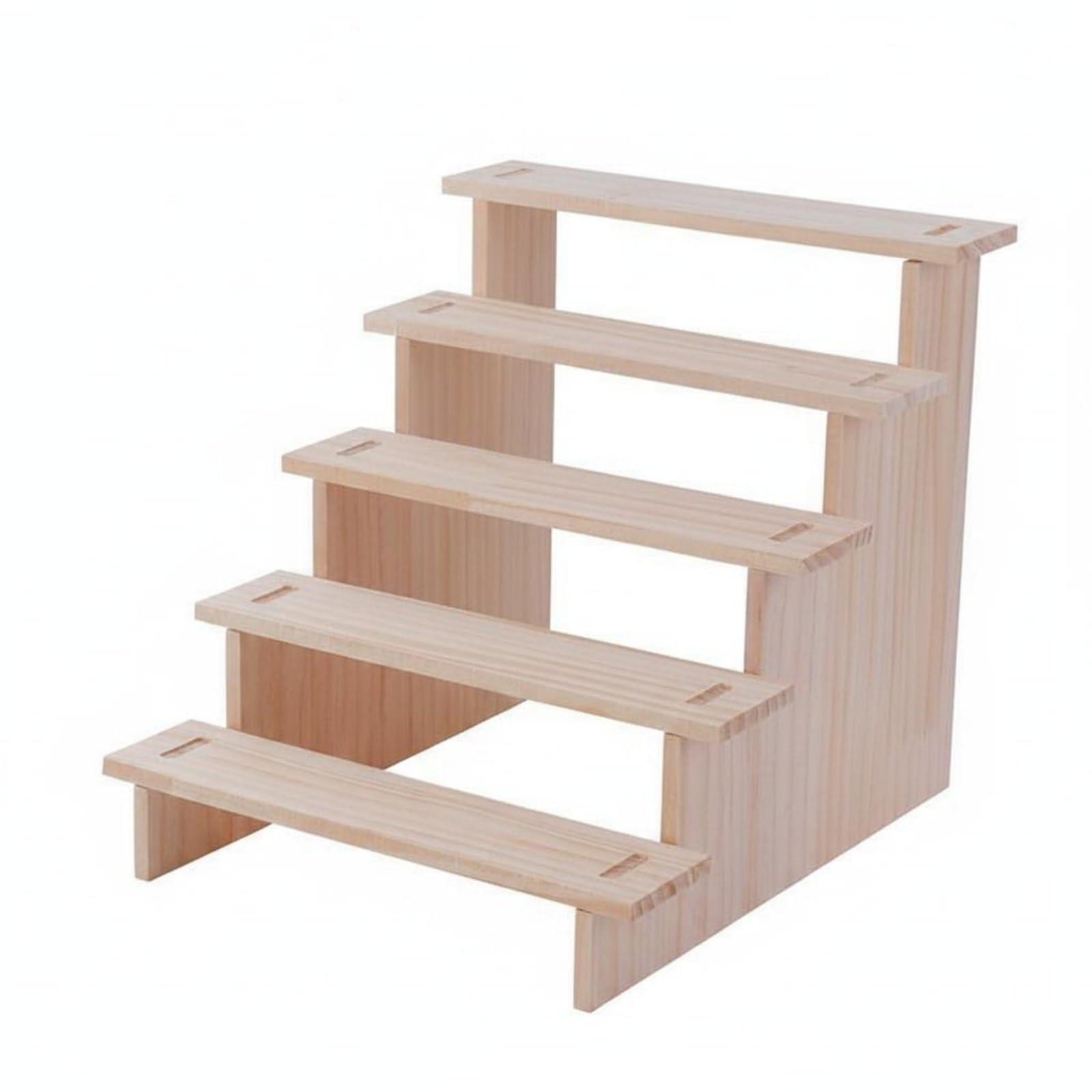Multi-Tier Wooden Tiered Shelf Solid Wood 5 Layer | Storage Tiered Space-Saving Versatile Solid Wood 5 Layer-image-16