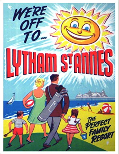 Metal Advertising Sign Wall Door Plaque Decorative Tin Metal For Home Office Bar Coffee Shop Pub Shed Man Cave - Lytham St Annes Holiday Family Resort Beach Poster