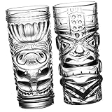 BESTYASH 2 Stück Grimface Cocktailglas Becher Aus Glas Trinken Martini-gläser Cocktails Klarer Trinkglasbecher Getränke Klare Tassen Klarer Trinkbecher Transparent