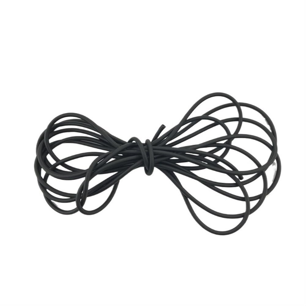 Gohapy One Color Resilient Latex Tube Black Natural Latex Rubber Hose, 2 * 5Mm Elastic Tubing, For Fitness Training Laboratory Equipment 1Pc(2 Meters)