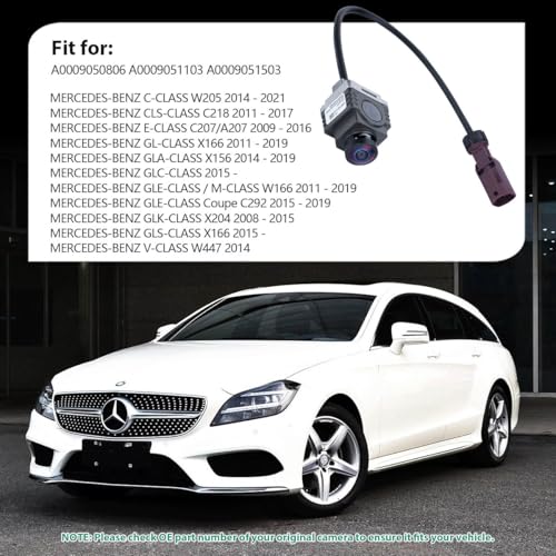 Image of A0009051103 Front View Camera for Mercedes Benz W205 W207 W166 X166 W212 W218 W156, 360 Surround Camera Replaces A0009051503 by GreenYi