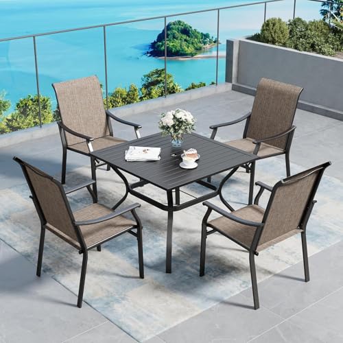 37-Patio-Dining-Table-for-4-Square-Patio-Table-with-Umbrella-HoleMetal-Outdoor-Patio-Table-for-Garden-Backyard-Lawn-Yard 37 Patio Dining Table for 4 Square Patio Table with Umbrella HoleMetal Outdoor Patio Table for Garden Backyard Lawn Yard