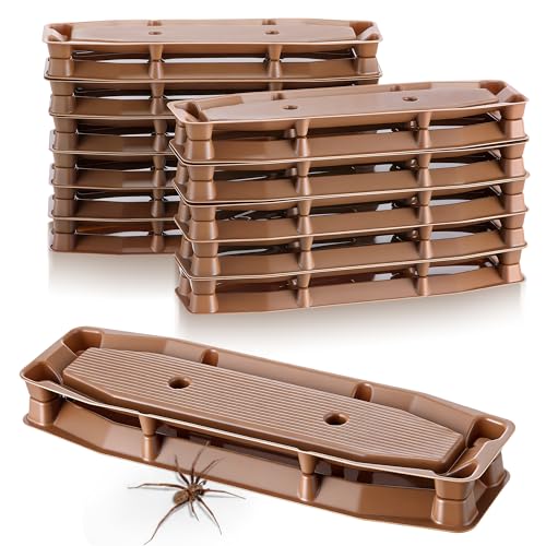 Spider Traps Indoor, 12 Pack, Extra Sticky Brown Recluse Traps, Spiders Killer for Black Widows...