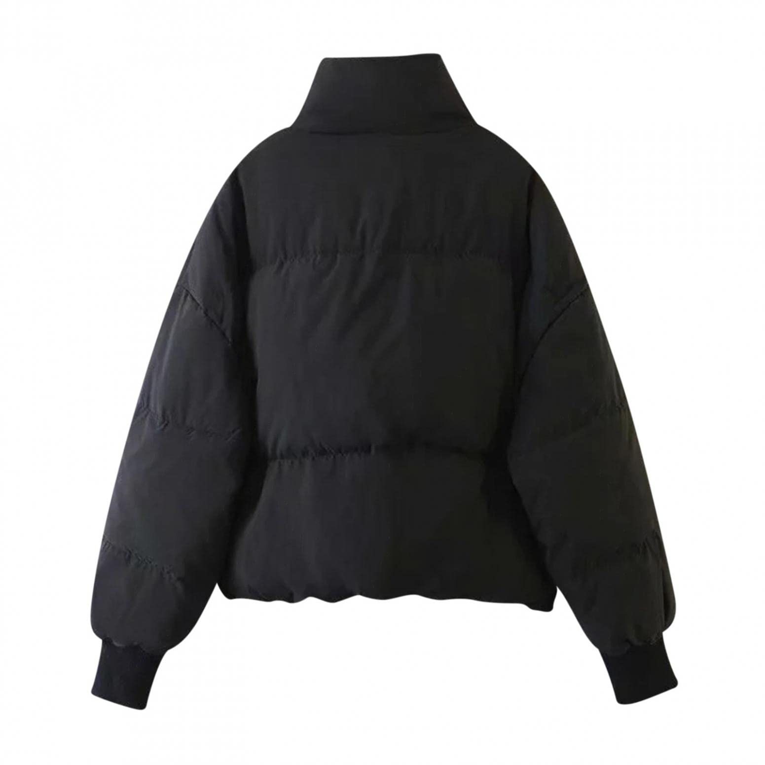 Doudoune pour femme - Légère, légère et chaude - Avec col montant - Veste matelassée - Veste d'hiver courte - Fermeture éclair - Grandes tailles