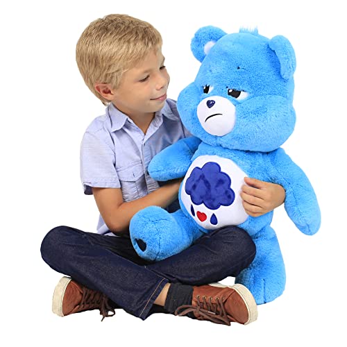 Care Bears Grumpy Bear Peluche Jumbo 60 cm bleue pour enfants dès 4 ans