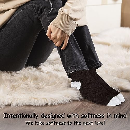 Image of World's Softest Cozy Collection Crew Socks - Smooth Multi Colors Cozy Socks - Knit Top Holiday Spirit Fashion Socks